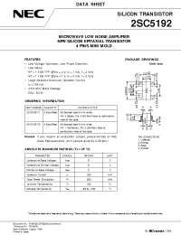 Datasheet 2SC5192 manufacturer NEC