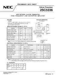 Datasheet 2SC5336 manufacturer NEC