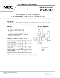 Datasheet 2SC5337 manufacturer NEC