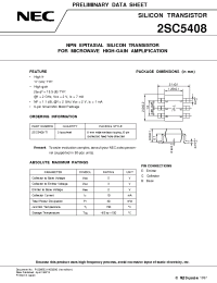 Datasheet 2SC5408 manufacturer NEC