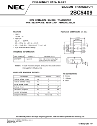 Datasheet 2SC5409 manufacturer NEC