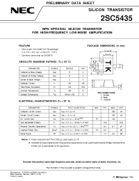 Datasheet 2SC5435 manufacturer NEC