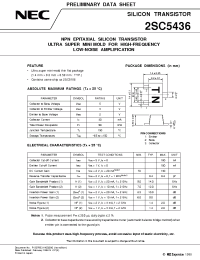 Datasheet 2SC5436 manufacturer NEC