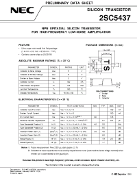 Datasheet 2SC5437 manufacturer NEC