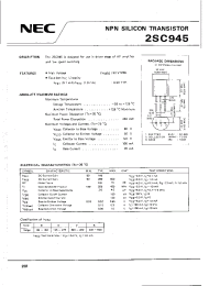 Datasheet 2SC945 manufacturer NEC