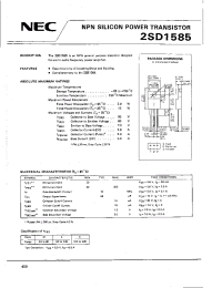 Datasheet 2SD1585 manufacturer NEC