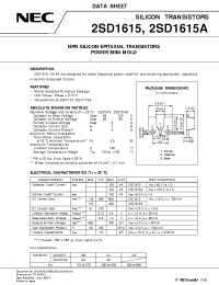 Datasheet 2SD1615A manufacturer NEC