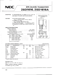 Datasheet 2SD1616A manufacturer NEC