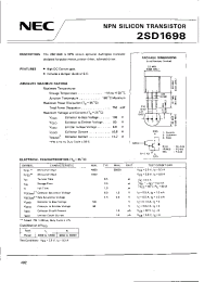 Datasheet 2SD1698 manufacturer NEC