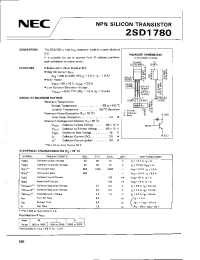 Datasheet 2SD1780 manufacturer NEC