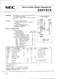 Datasheet 2SD1818 manufacturer NEC