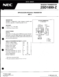 Datasheet 2SD1899-Z manufacturer NEC