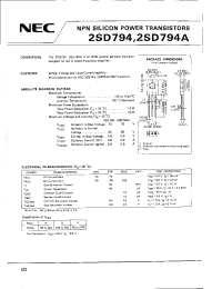 Datasheet 2SD794 manufacturer NEC
