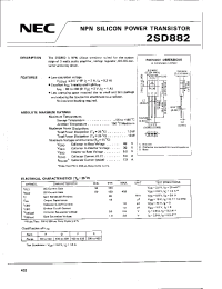 Datasheet 2SD882 manufacturer NEC