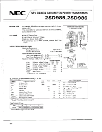 Datasheet 2SD985 manufacturer NEC