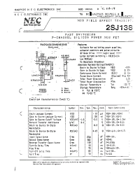 Datasheet 2SJ138 manufacturer NEC
