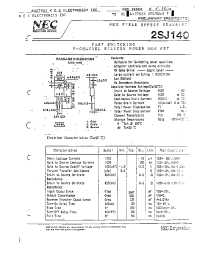 Datasheet 2SJ140 manufacturer NEC