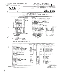 Datasheet 2SJ142 manufacturer NEC