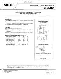 Datasheet 2SJ461 manufacturer NEC