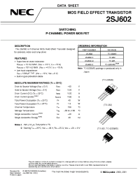 Datasheet 2SJ602-Z manufacturer NEC
