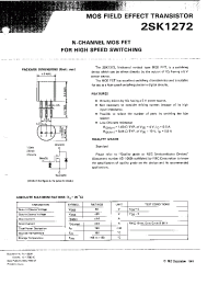 Datasheet 2SK1272 manufacturer NEC