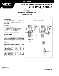 Datasheet 2SK1284 manufacturer NEC