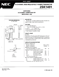 Datasheet 2SK1491 manufacturer NEC