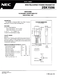 Datasheet 2SK1596 manufacturer NEC