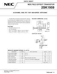 Datasheet 2SK1959 manufacturer NEC