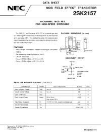 Datasheet 2SK2157 manufacturer NEC