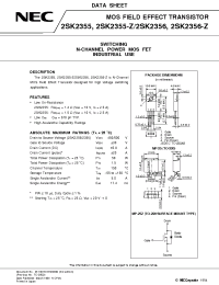 Datasheet 2SK2355 manufacturer NEC