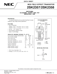 Datasheet 2SK2358 manufacturer NEC