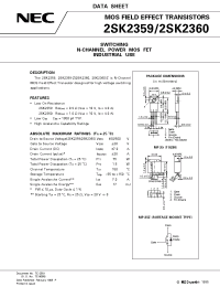 Datasheet 2SK2360 manufacturer NEC