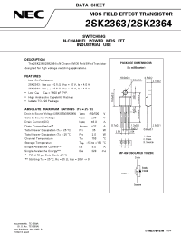 Datasheet 2SK2363 manufacturer NEC