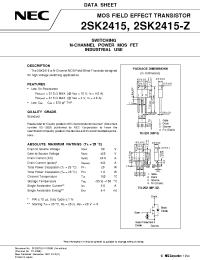 Datasheet 2SK2415-Z manufacturer NEC