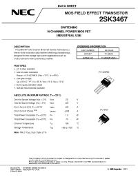 Datasheet 2SK3467-ZK manufacturer NEC