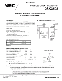 Datasheet 2SK3503 manufacturer NEC