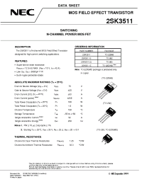 Datasheet 2SK3511-Z manufacturer NEC