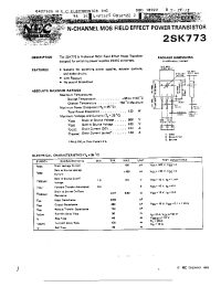 Datasheet 2SK773 manufacturer NEC