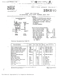 Datasheet 2SK810 manufacturer NEC
