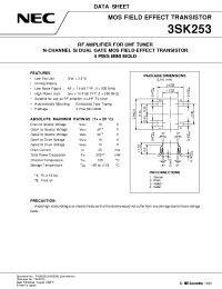Datasheet 3SK253 manufacturer NEC