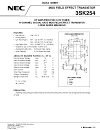 Datasheet 3SK254 manufacturer NEC