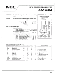 Datasheet AA1A4M manufacturer NEC