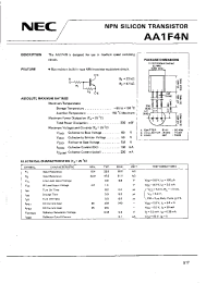Datasheet AA1F4N manufacturer NEC