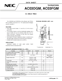 Datasheet AC03DGM manufacturer NEC
