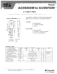 Datasheet AC05FGM manufacturer NEC