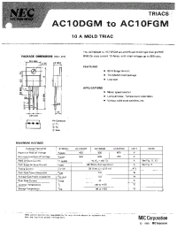 Datasheet AC10FGM manufacturer NEC