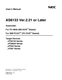 Datasheet AS6133 manufacturer NEC