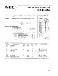 Datasheet BA1L4M manufacturer NEC