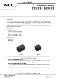 Datasheet ET1-B3M1S manufacturer NEC